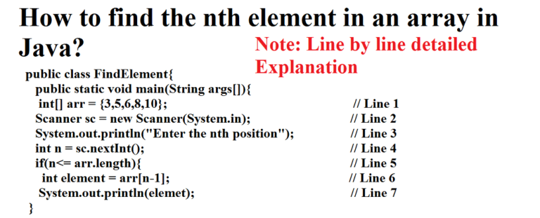 how-to-find-the-nth-element-in-an-array-in-java-pixeltrice