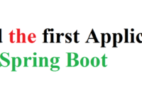 Build the first Application with Spring Boot