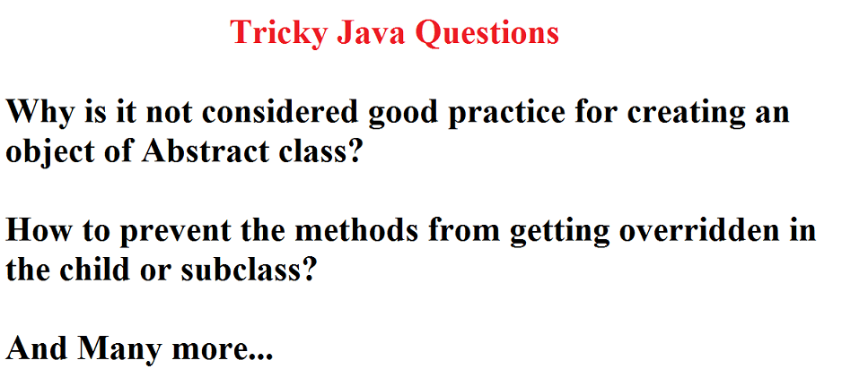 tricky java interview questions for 7 years experience